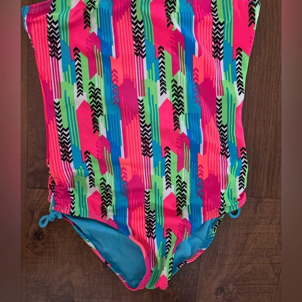 Justice girls youth one 1 piece bathing swim suit Sz 16